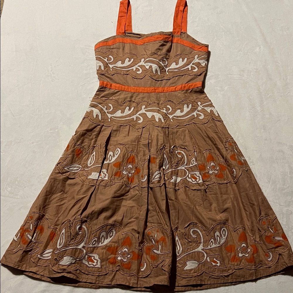 Anna Molinari vintage appliqué summer dress Coachella stagecoach - Picture 5 of 8